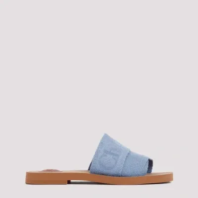 Chloé Women's Woody Flat Mule In Washedblue