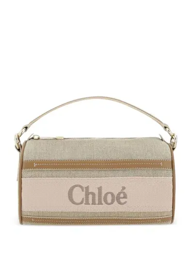 Chloé Woody Shoulder Bag In Neutrals