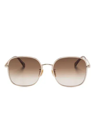 Chloé Zelie Sunglasses In Gold