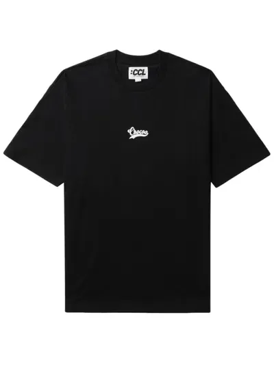 Chocoolate Logo-print Cotton T-shirt In Schwarz