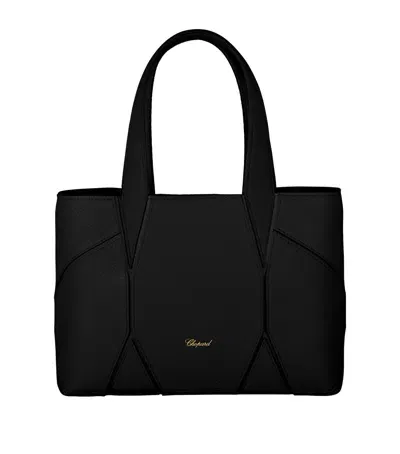 Chopard Mini Leather Diamond Tote Bag In Black