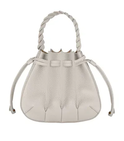 Chopard Mini Leather Gem Bucket Bag In White