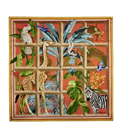 Chopard Silk Animal World Scarf In Multi