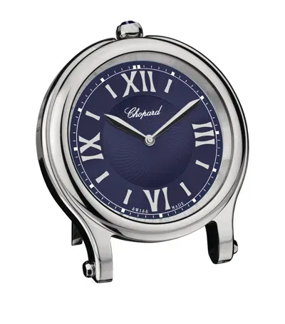 Chopard Stainless Steel Happy Sport Table Clock In Blue