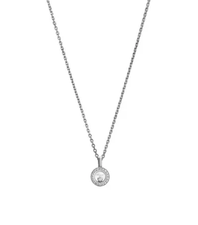 Chopard White Gold And Diamond Happy Diamonds Icons Pendant Necklace