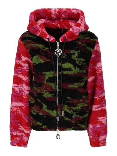 Chopova Lowena Hooded Fleece In Multicolor