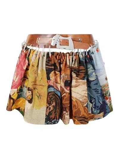 Chopova Lowena Mini Carabiner Skirt In Multicolor