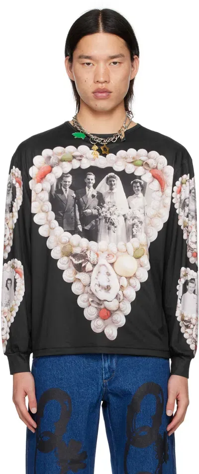 Chopova Lowena Ssense Exclusive Black Wedding Day Long Sleeve T-shirt