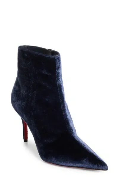 Christian Louboutin Apostropha Pointed Toe Bootie In Bl4g Marine