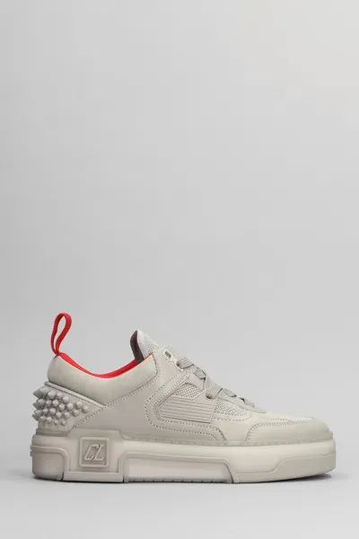 Christian Louboutin Astroloubi Sneakers In Grey Suede And Leather