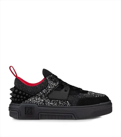 Christian Louboutin Astroloubi Strass Sneakers In Black