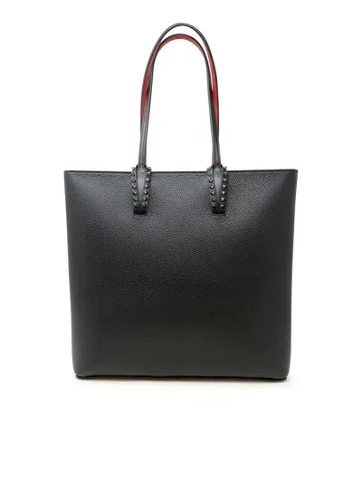 Christian Louboutin Black Leather Cabata Zipped Bag