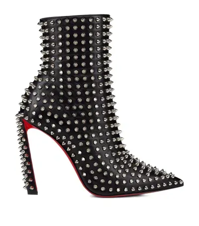 Christian Louboutin Condora Booty Spiked Nappa Leather Boots 100 In Black