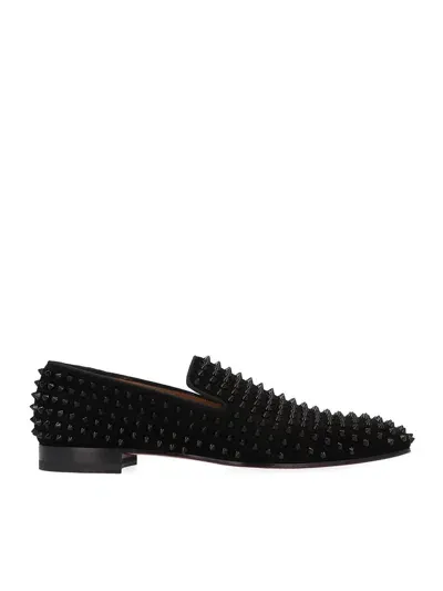 Christian Louboutin Black Dandelion Spikes Loafers