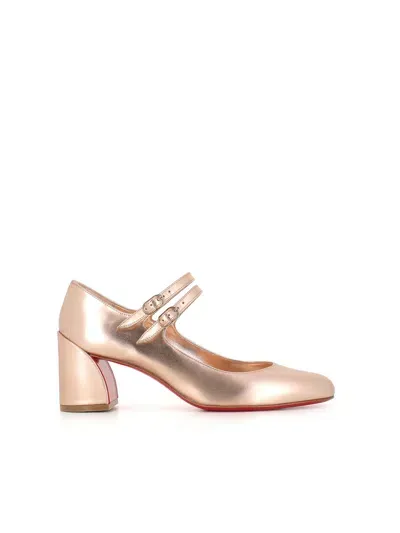 Christian Louboutin Décolletè Miss Jane 55 In Oro Rosa