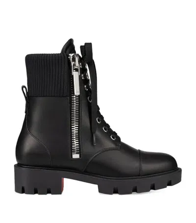 Christian Louboutin Womens Black En Hiver Lug Leather Boots