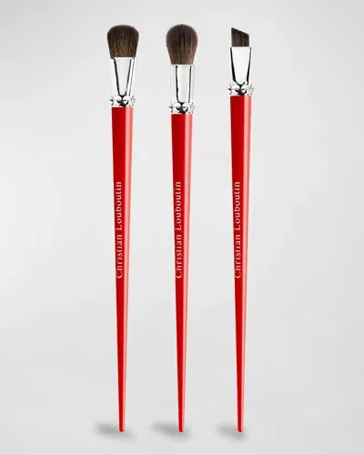 Christian Louboutin Eye Brushes Set In White