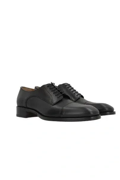 Christian Louboutin Men's Cortomale Calf Leather Oxfords In Black