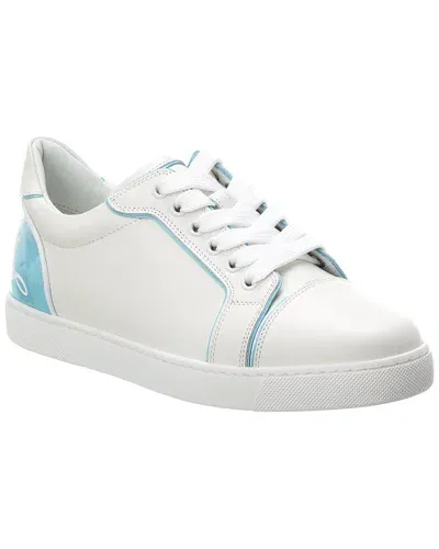 Christian Louboutin Womens Mineral Fun Vieira Brand-embellished Leather Low-top Trainers In White