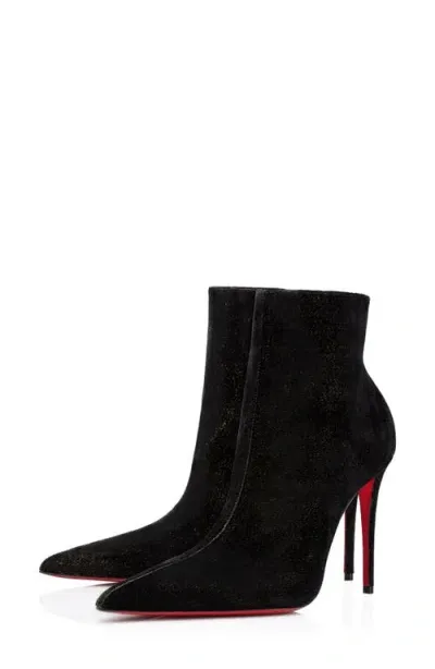 Christian Louboutin Kate Velvet Bootie In Black