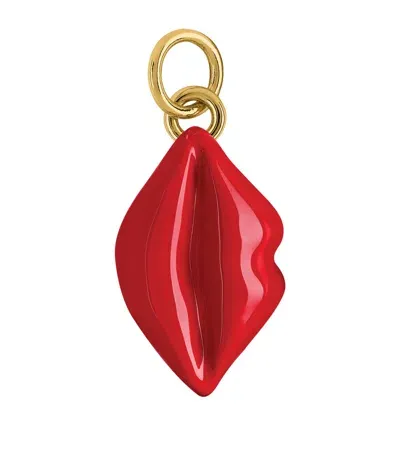 Christian Louboutin Lips Lipstick Charm In White