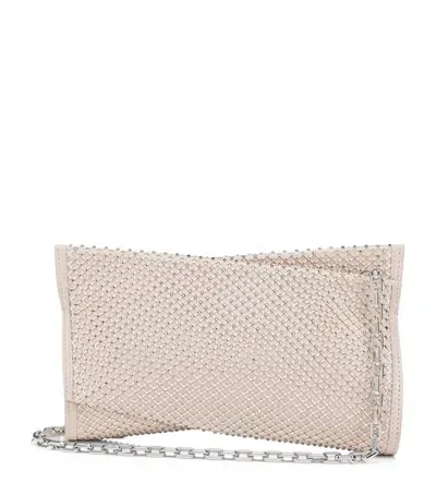 Christian Louboutin Loubitwist Small Strass Clutch Bag In Neutral