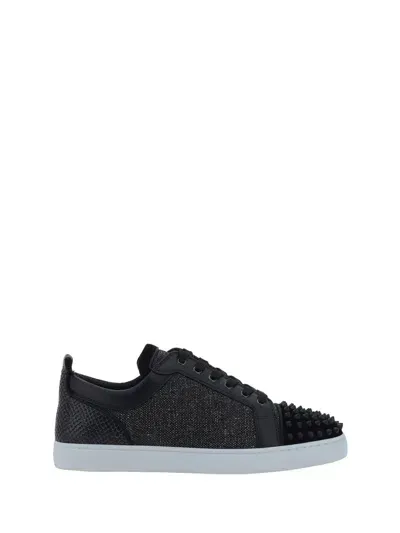 Christian Louboutin Louis Junior Spikes Orlato Sneakers In Black