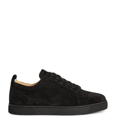 Christian Louboutin Louis Orlato Suede Low-top Sneakers In Black