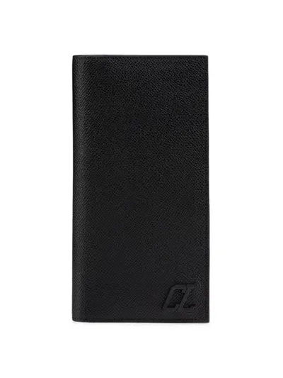 Christian Louboutin Men's Groovy Vertical Long Bifold Wallet In Black