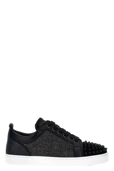 Christian Louboutin Men's Louis Junior Spikes Fashion Sneakers In Black