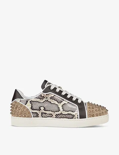 Christian Louboutin Mens Saharienne Seavaste Orlato Flat Leather Low-top Trainers In Version Saharienne