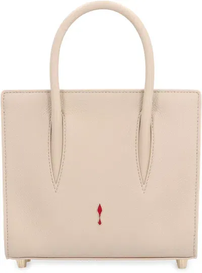 Christian Louboutin Mini Paloma Leather Tote In Beige