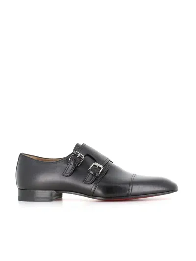 Christian Louboutin Mortimer Flat Double Buckle In Black