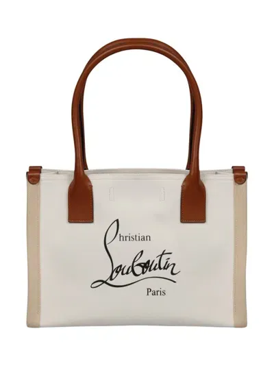 Christian Louboutin Nastroloubi Canvas Tote In White