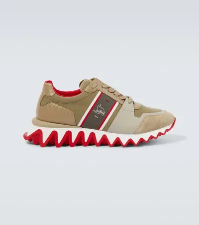 Christian Louboutin Sneakers Nastroshark Mit Veloursleder In Braun