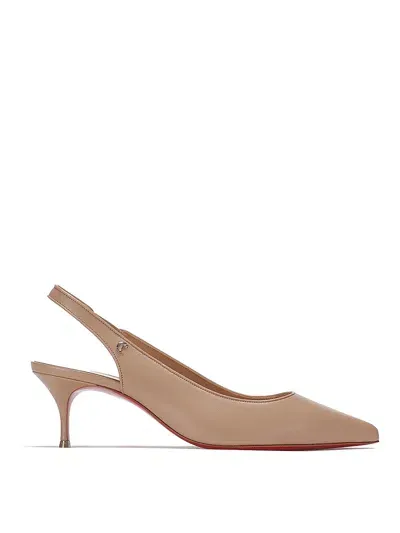 Christian Louboutin Pointed Leather Slingback In Pink