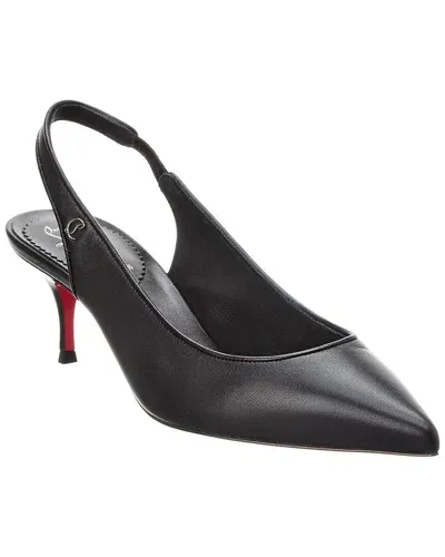 Christian Louboutin Sporty Kate 55 Leather Slingback Pump In Black