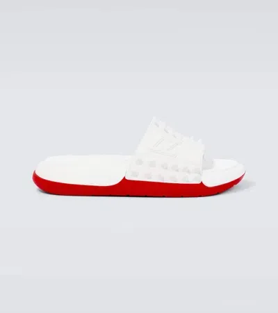 Christian Louboutin Take It Easy Embellished Sandals In White