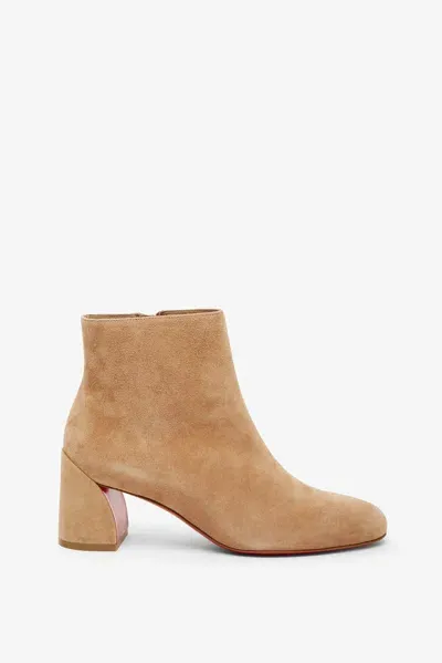 Christian Louboutin Turela 55 Tan Suede Boots