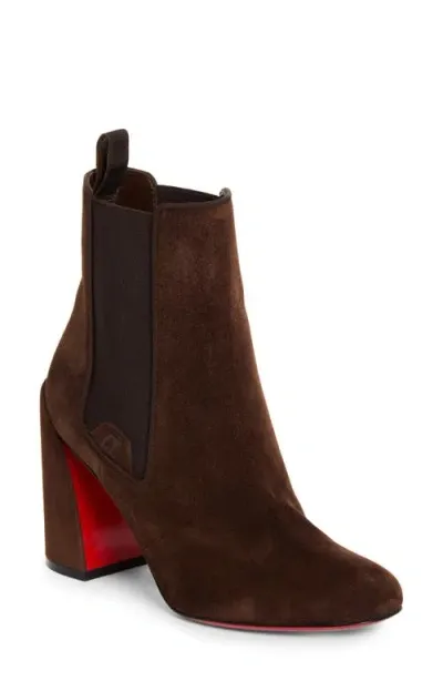 Christian Louboutin Turelastic Suede Chelsea Boot In Cosme