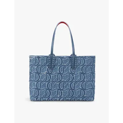 Christian Louboutin Womens Blue Cabata Small Cotton Tote Bag