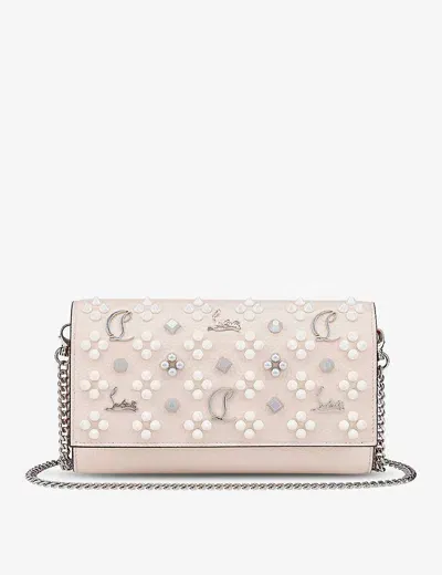 Christian Louboutin Womens Leche Paloma Leather Wallet-on-chain