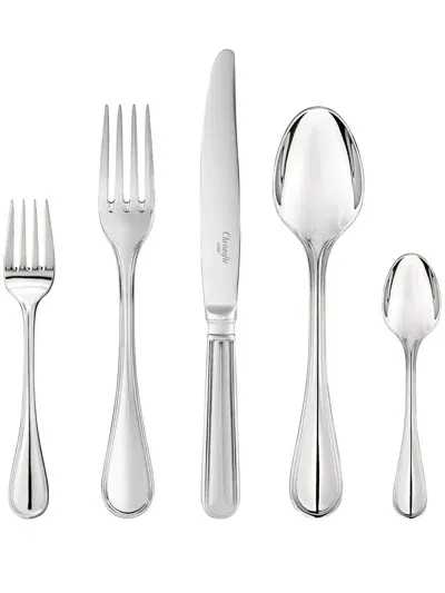 Christofle Albi Acier Five-piece Silver-plated Flatware Set