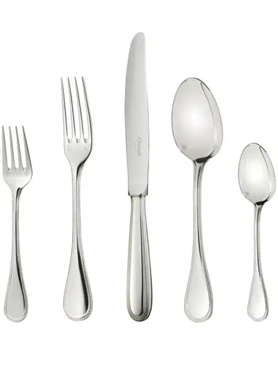 Christofle Perles Five-piece Silver-plated Flatware