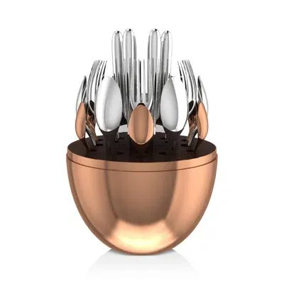 Christofle 24-piece Mood Flatware Service In Rose Gold