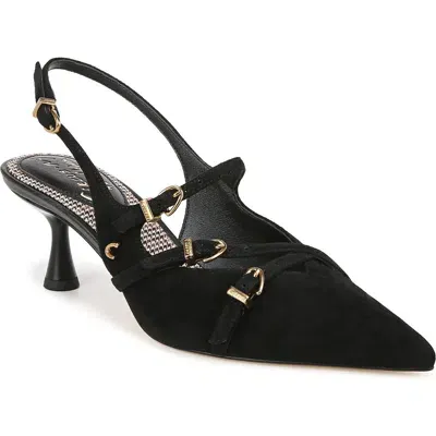 Circus Ny By Sam Edelman Fraya Slingback Pointed Toe Pump In Black Suede