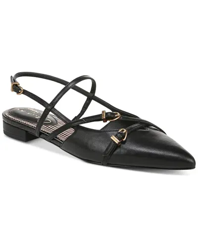 Circus Ny By Sam Edelman Women's Lindley Strappy Slingback Pointed-toe Flats In Black Leather