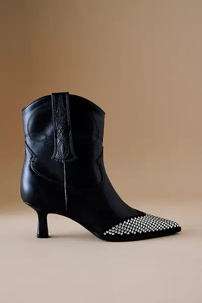 Circus Ny Yolanda Heeled Western Boots In Black