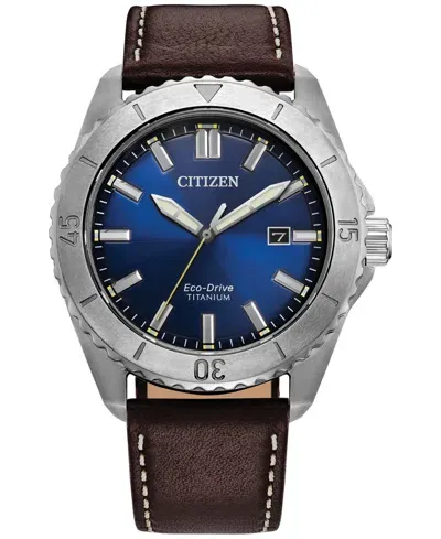 Citizen Eco-drive Men's Brycen Brown Leather Strap Watch 41mm In No Color