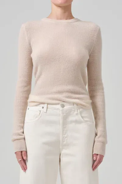 Citizens Of Humanity Alessia Crewneck Sweater In Cream